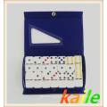 Double six colorful domino in PVC box